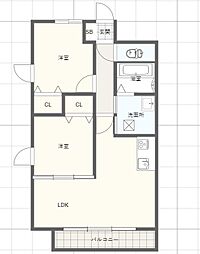 ルークレジデンスNUEVE 2LDKの間取図画像