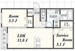 GRAN S RESIDENCE HIMEJI (旧.姫路市 2LDKの間取図画像