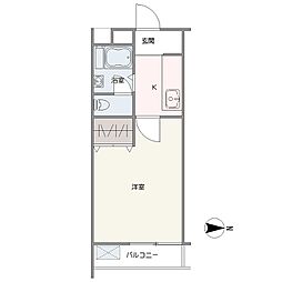 豊島園ファミリーマンション 1Kの間取図画像