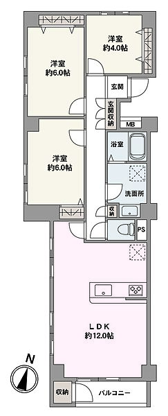 間取りを拡大表示