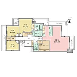 グランドメゾン大濠南 3SLDKの間取図画像