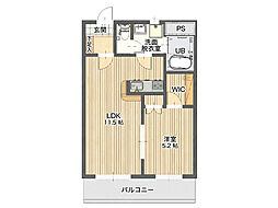 ユーコート 1LDKの間取図画像