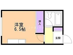 コーポアフロス ワンルームの間取図画像