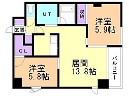 間取図画像 2LDK