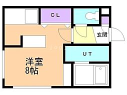 Ｒｏｉ　Ｃｉｅｌ 3階1Kの間取り