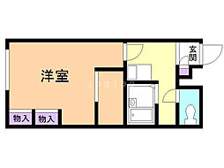 レオパレスアベニュー 1Kの間取図画像