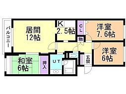 ロピアエル藻南公園 3LDKの間取図画像