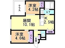 URBAN FLATS 中の島 1階/-