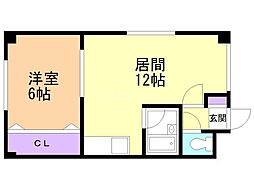 コンフォートS35 1LDKの間取図画像