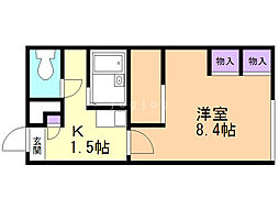 レオパレススカイラーク 1Kの間取図画像