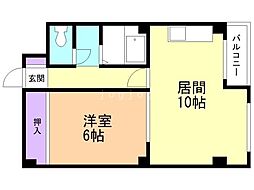 Jardin1 1LDKの間取図画像