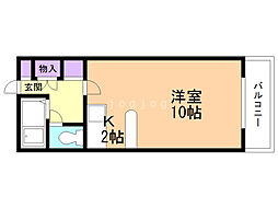 アール28 1Kの間取図画像