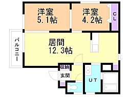 間取図画像 2LDK