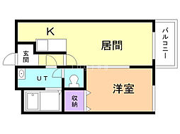 間取図画像 1LDK