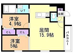 間取図画像 2LDK