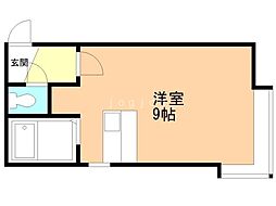 ピュアコート羊ヶ丘 ワンルームの間取図画像