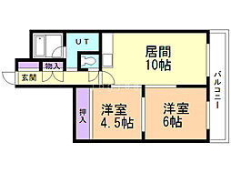 間取図画像 2LDK