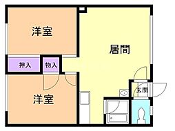 ハイツ115 2DKの間取図画像