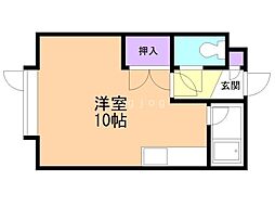 中野パレス ワンルームの間取図画像