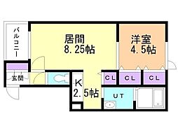 間取図画像 1LDK
