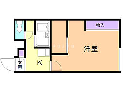 レオパレス真栄 1Kの間取図画像