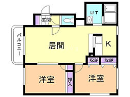 間取図画像 2LDK