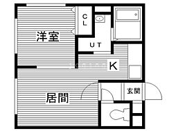 ソフィア 1LDKの間取図画像