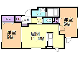 ひまわりハウス 2LDKの間取図画像