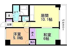 ライオンズマンション澄川第2 2LDKの間取図画像