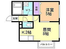 ル・ファール澄川アネックス 1LDKの間取図画像