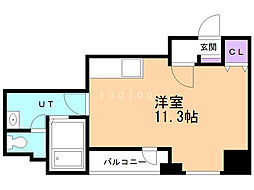 クレストコート南平岸 ワンルームの間取図画像