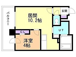 ビブレス月寒中央ステーション 1LDKの間取図画像