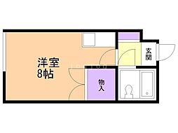 ガーデンテラス平岸 ワンルームの間取図画像