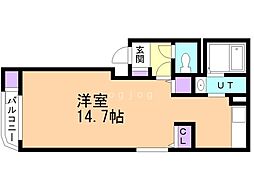 シルバニアコート豊平公園 1Kの間取図画像