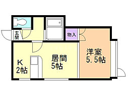 アーバンコート南郷1 1LDKの間取図画像