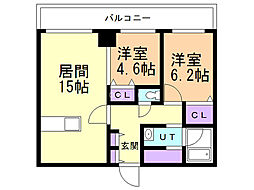 スペチアーレ伏見 2LDKの間取図画像