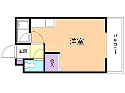 カンパーナ平岸 1Kの間取図画像