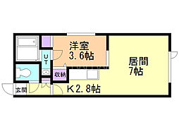 エスパス5.5 1LDKの間取図画像