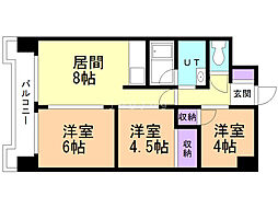 ダイアパレス平岸第2 3DKの間取図画像
