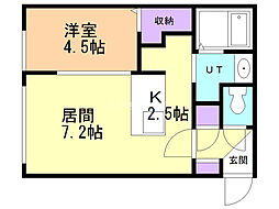 ルコリドール平岸 1LDKの間取図画像