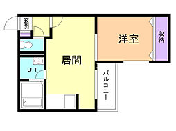 プロヴィデンス中の島 1LDKの間取図画像