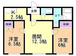 間取図画像 2LDK