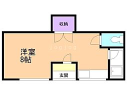 チェリーハウス野村 ワンルームの間取図画像
