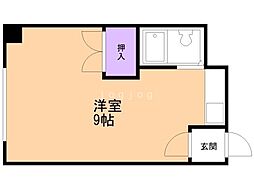 グラムール南平岸 ワンルームの間取図画像