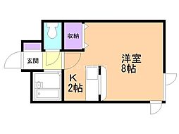 ロイヤルステージ平岸 1Kの間取図画像