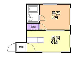 ライフ澄川 1DKの間取図画像