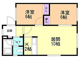 間取図画像 2LDK