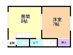 キリエ1 1LDKの間取図画像