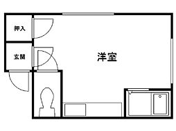 ハッピーハイツ 1DKの間取図画像