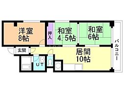 メゾン・ド・もなみ 3LDKの間取図画像